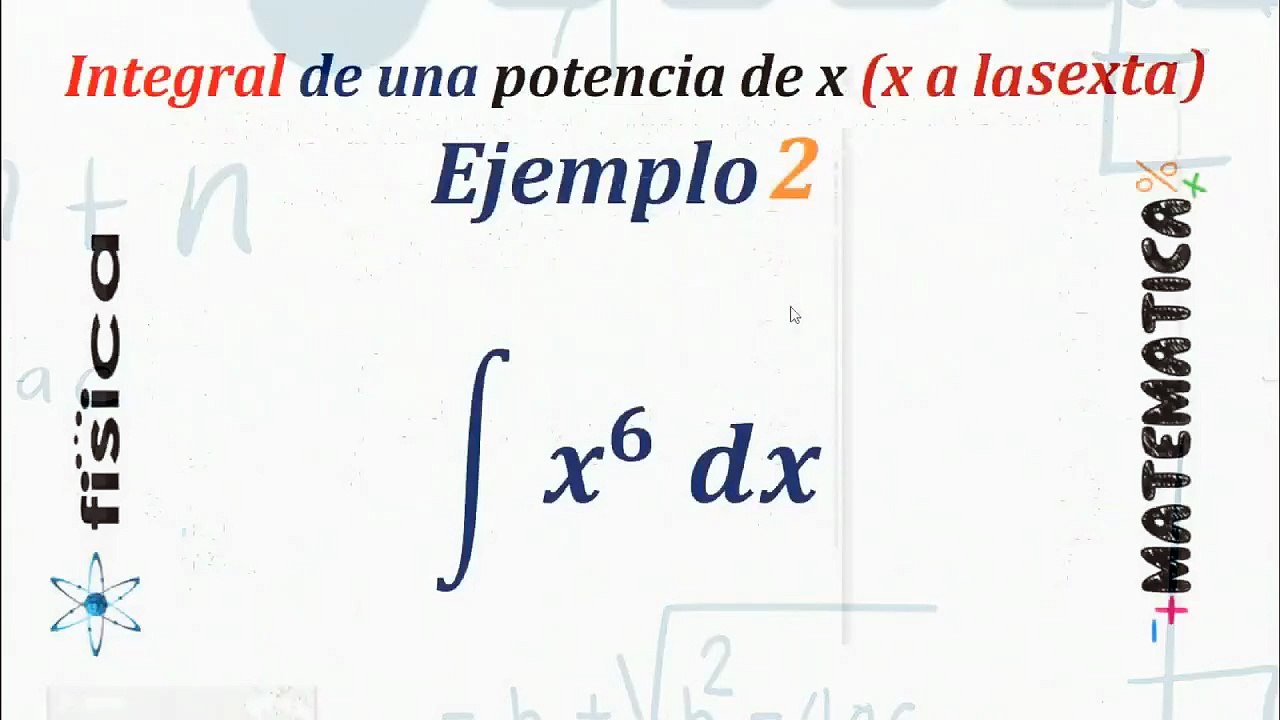 Integral de una potencia de x (x a la sexta) - Ejemplo 2
