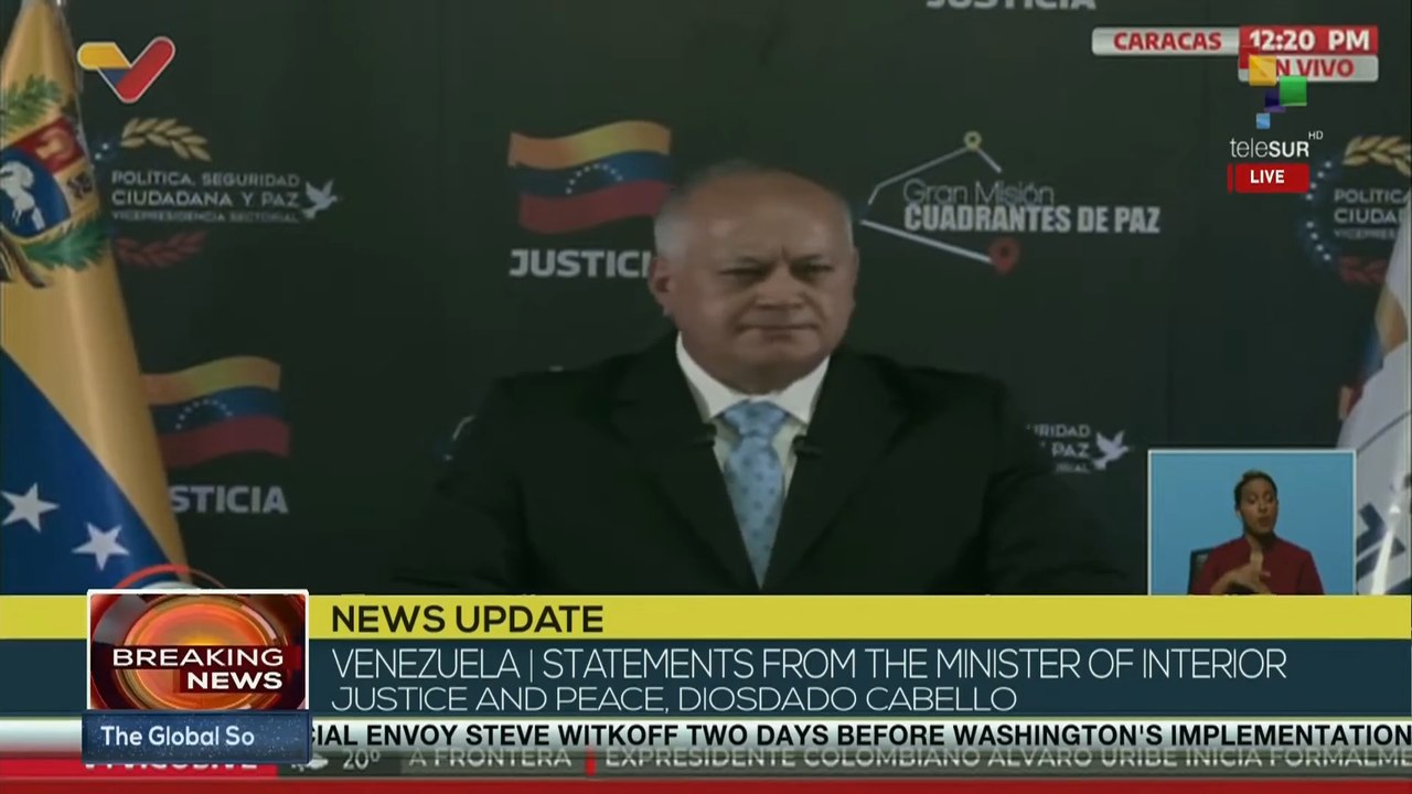 Venezuela: Diosdado Cabello denounces extreme right-wing links to criminal groups