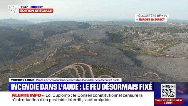 Incendie dans l'Aude: le feu est désormais fixé, selon le préfet du département