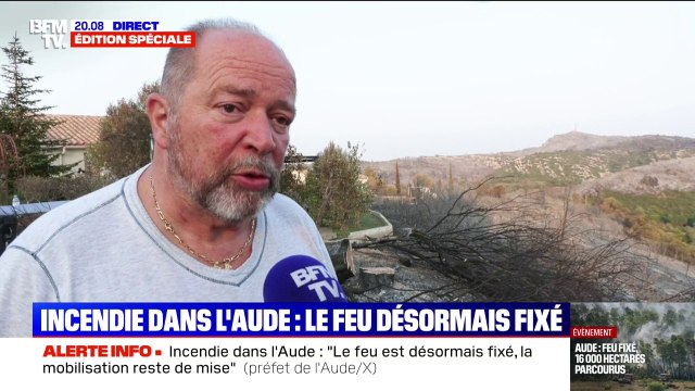 Feu fixé dans l'Aude: C'est de l'admiration qu'il faut pour ces gens-là , raconte Gilles Goujon, chef triplement étoilé au Michelin de la région Occitanie, à propos des pompiers