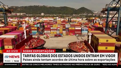 Tarifaço de Trump entra em vigor e Brasil é o país mais taxado do mundo | TEMPO REAL