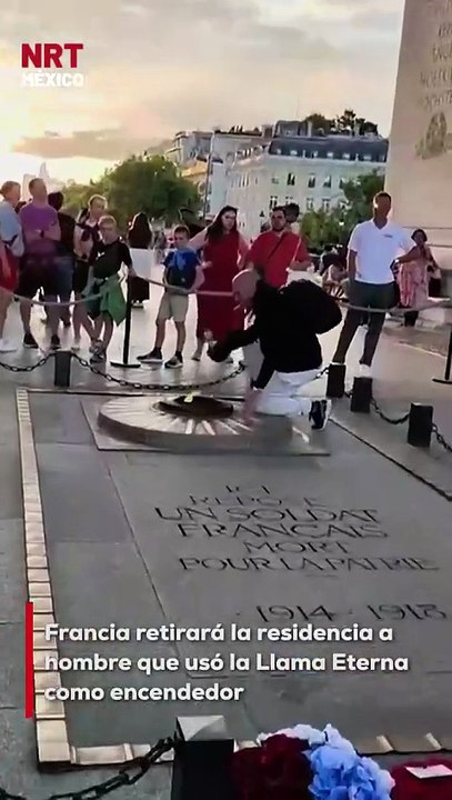 Un marroquí de 47 años fue captado encendiendo un cigarro con la Llama Eterna de la Tumba del Soldado Desconocido en París. El gobierno le retirará la residencia, y el ministro del Interior calificó el acto como una falta gravísima de respeto.