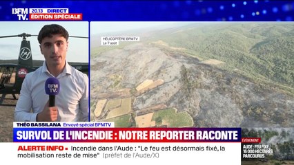 Feu fixé dans l'Aude: le récit du survol de la zone par l’hélicoptère de BFMTV