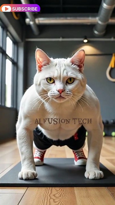 This Cat Hits the Gym Harder Than You! 🐱💪 #FitnessFeline