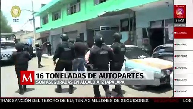 Operativo en CdMx deja 16 toneladas de autopartes incautadas