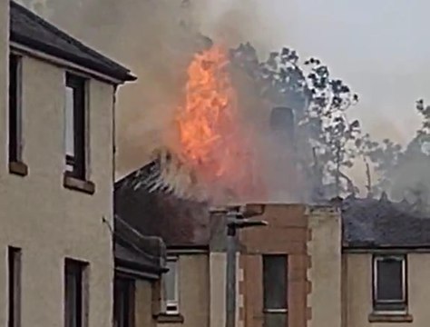 Firefighters battling huge blaze at three-storey building in Loganlea Terrace