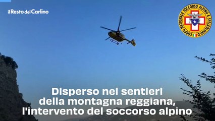 Disperso nei sentieri della montagna reggiana, l'intervento del soccorso alpino: il video