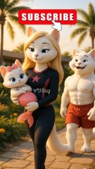 “Mermaid Cat Escapes Her Father’s Shadow 💔 #shorts”