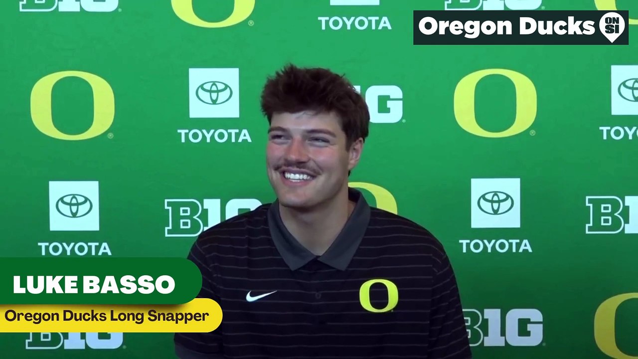Oregon ducks long snapper Luke Basso discusses how the special teams room has been looking