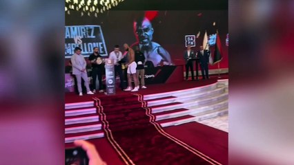Así fue el pesaje y cara a cara del boxeador venezolano Albert Ramírez