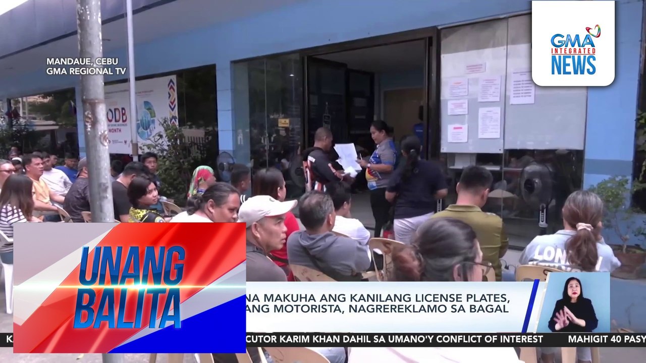 Mga naghahabol na makuha ang kanilang license plates, dumagsa sa LTO; ilang motorista, nagrereklamo sa bagal ng usad ng pila | Unang Balita
