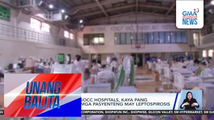Hospital gym ng NKTI, ginawa nang ward para sa mga pasyenteng may leptospirosis; lepto patients doon, umakyat na sa 50 | Unang Balita