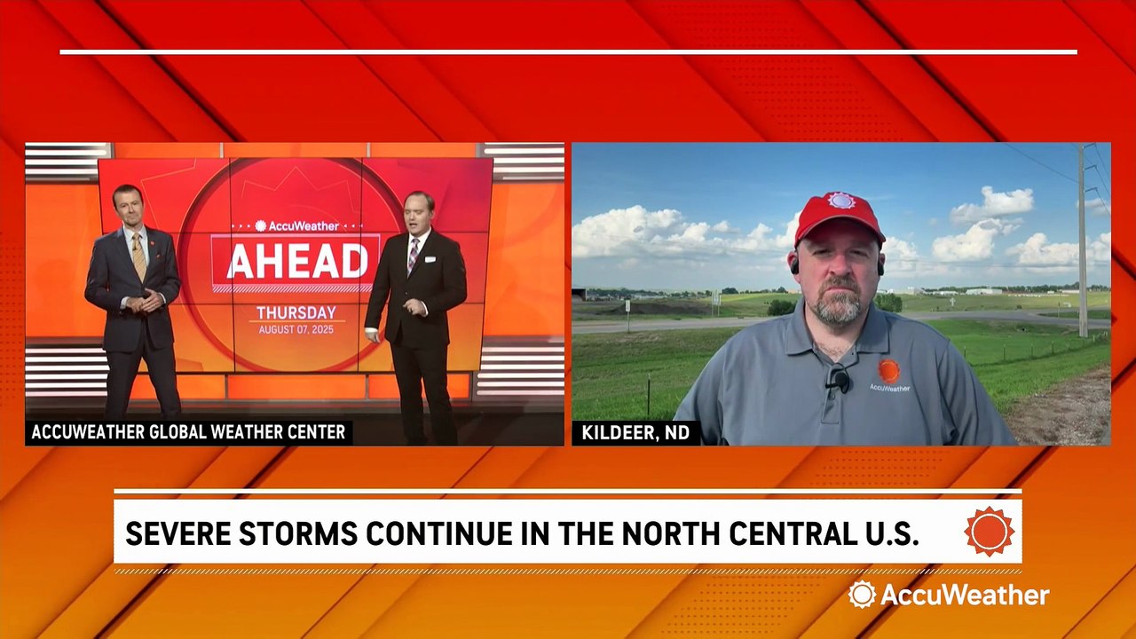 Storm chasers watch the potential for damaging winds as storms fire up in the Northern Plains