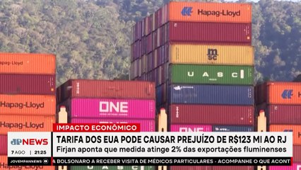 Tarifaço dos EUA pode causar prejuízo de R$ 123 mi ao Rio de Janeiro