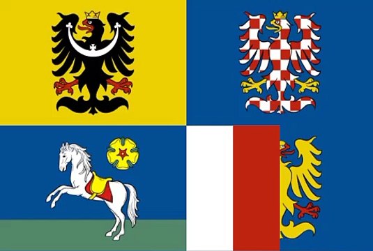 Flag of Moravian-Silesian Region. Bendera Daerah Moravia-Silesia. Moravian-Silesian Region Flag. Flag of Region of Moravian-Silesian. Region of Moravian-Silesian Flag. Vlajka Moravskoslezského kraje. Drapeau de la région de Moravie-Silésie. モラヴィア・スレスコ州の旗