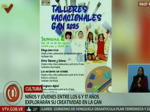 Galería de Arte Nacional ofrecerá talleres vacacionales para niños y jóvenes