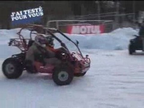 Taïg Khris teste le Buggy sur glace
