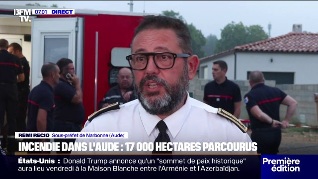 Feu fixé dans l’Aude: “L’humidité va favoriser le travail des pompiers , indique Rémi Recio, sous-préfet de Narbonne (Aude)