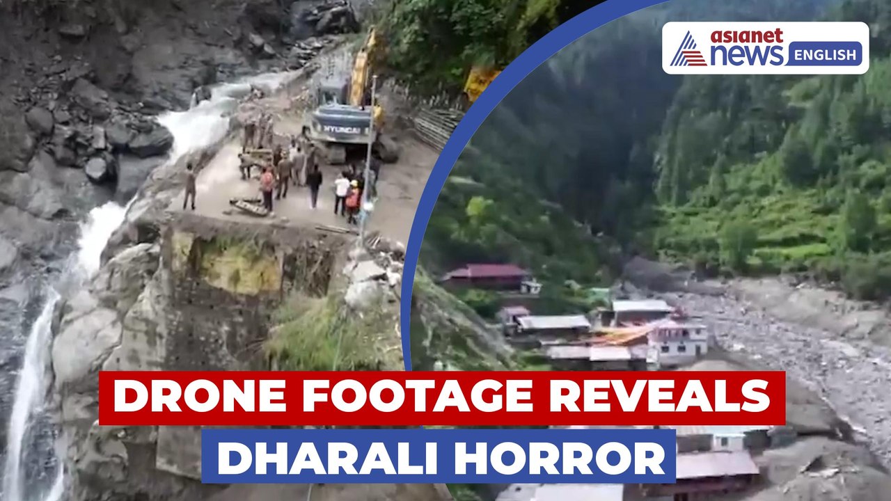 Uttarkashi Flash Flood: Drone Footage Reveals Dharali Village Devastation, Mass Rescues Underway