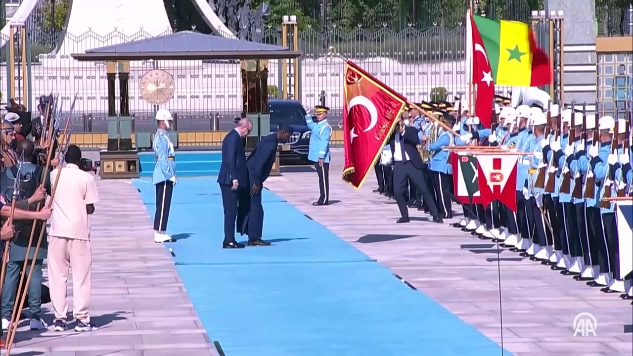 Cumhurbaşkanı Erdoğan, Senegal Başbakanı Sonko'yu resmi törenle karşıladı