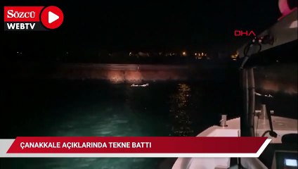 Çanakkale açıklarında tekne battı; 1 ölü