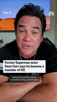 L'acteur Dean Cain, célèbre pour son rôle de Superman dans la série des années 1990, Lois & Clark qu'il va rejoindre la police de l'Immigration (ICE) pour soutenir les décisions de Donald Trump.