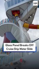 Glass Panel Breaks Off Cruise Ship Water Slide