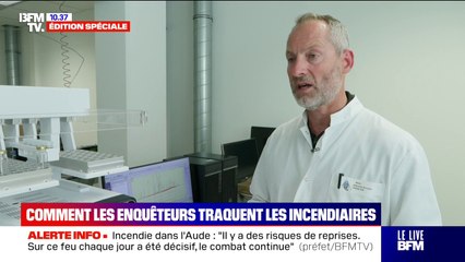 Incendie dans l’Aude: “Plus vous agissez vite, moins vous allez avoir de terrain à couvrir pour chercher l’origine de l’incendie”, explique un expert à l’IRCGN (branche criminalistique en incendie)