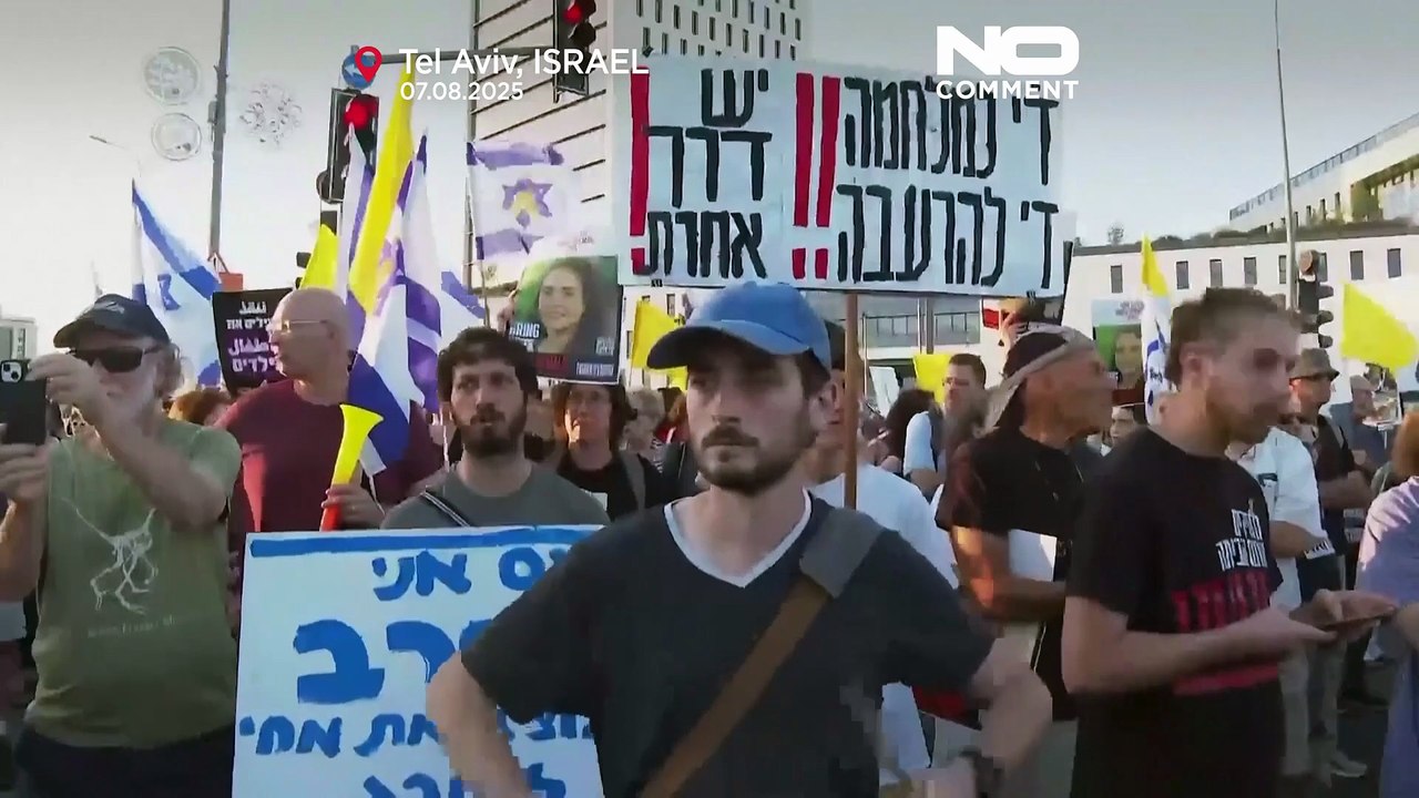 Hostage families join nationwide protests over Gaza offensive