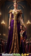 “Behold the awe‑inspiring Queen towering above all—yet her strength lies not just in height, but in the respect she shares with her devoted King. Together they embody power, partnership, and natio
