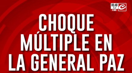 Impresionante choque múltiple en avenida General Paz: hay varios heridos