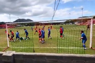Behind the goal highlights of Porthmadog's Dragon Signs Trophy defeat against Nefyn