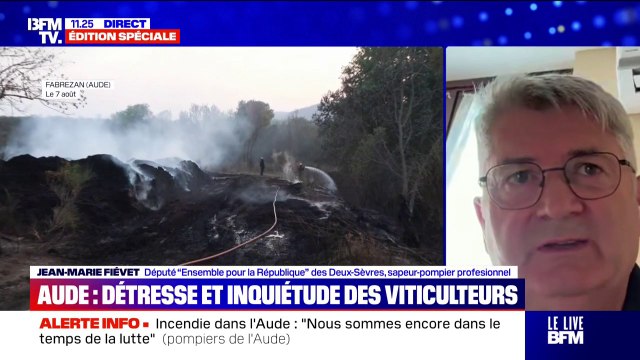 Feu fixé dans l’Aude: “Aujourd’hui, on est la plus grosse force aérienne de bombardiers d’eau sur l’Union européenne”, assure Jean-Marie Fiévet (Ensemble)