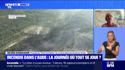 Feu fixé dans l’Aude: “Tout est fait pour empêcher une reprise“, explique Hélène Sandragné, présidente du conseil départemental de l’Aude