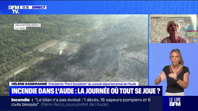 Feu fixé dans l’Aude: “Tout est fait pour empêcher une reprise“, explique Hélène Sandragné, présidente du conseil départemental de l’Aude