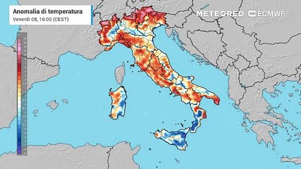 Temperature attese in Italia nei giorni che precederanno Ferragosto.