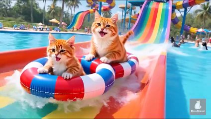 Mama Cat and Kitten Return Lost Wallet Get Surprising Reward at Aquarium _ Water Park!🐾🐱🌊_2