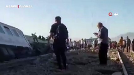 İran'da facia anları tren raydan çıktı: 30 yaralı