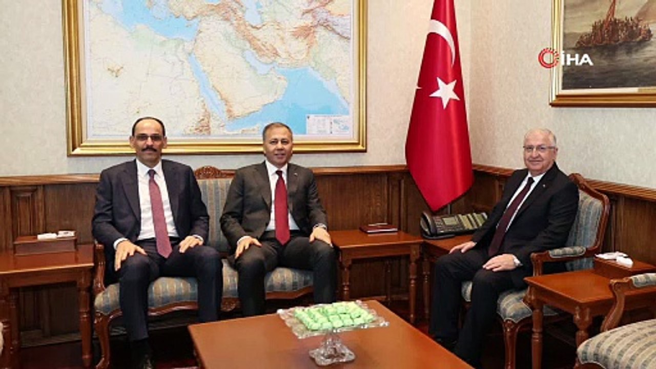 Millî Savunma Bakanı Yaşar Güler, İçişleri Bakanı Ali Yerlikaya ve Millî İstihbarat Teşkilatı Başkanı İbrahim Kalın bir araya geldi