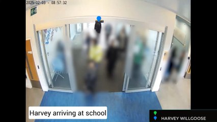 CCTV released of Harvey Willgoose's last day at school, on day of his murder