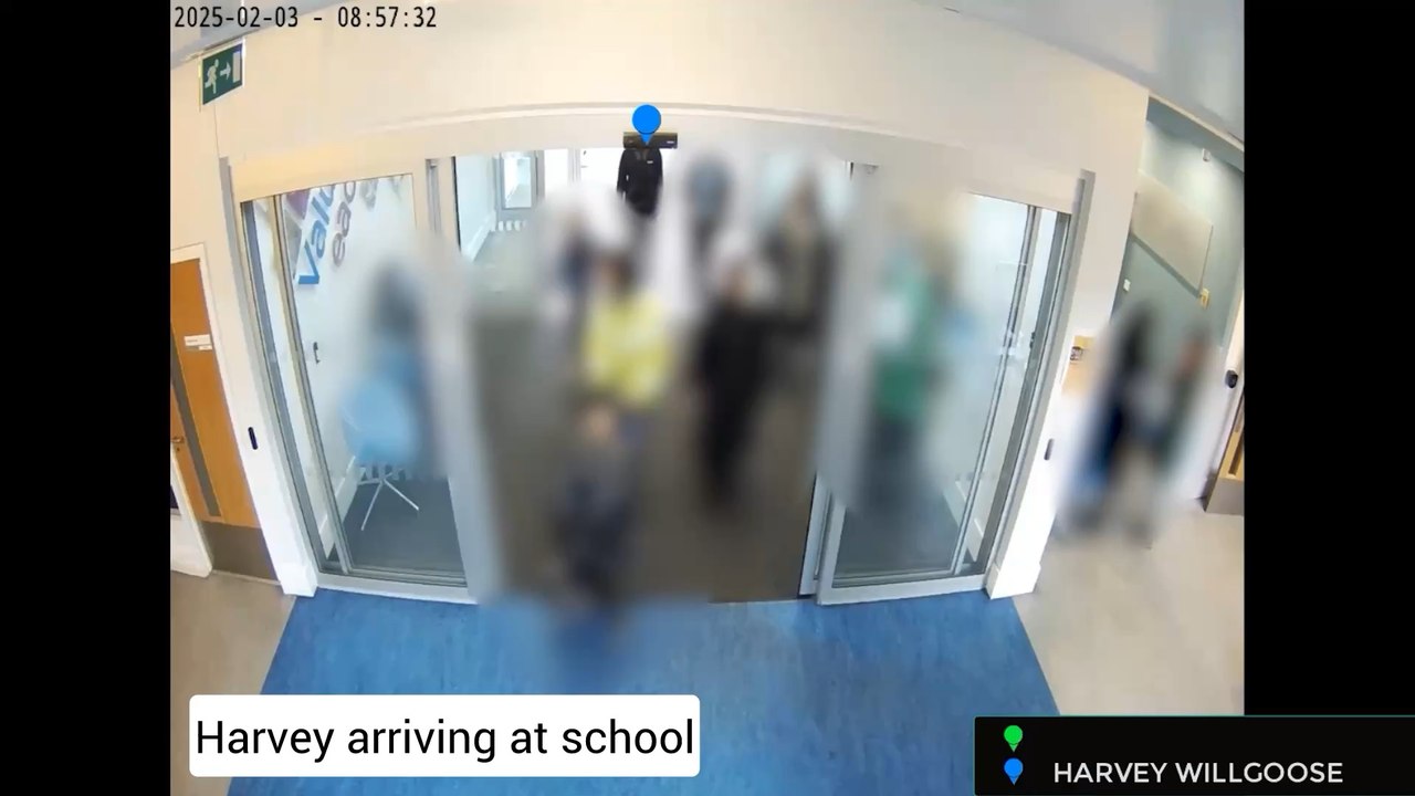 CCTV released of Harvey Willgoose's last day at...