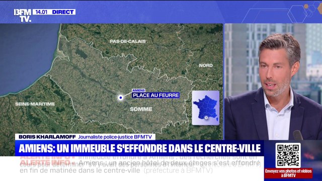 Amiens: un immeuble s’effondre dans le centre-ville, les habitations voisines évacuées