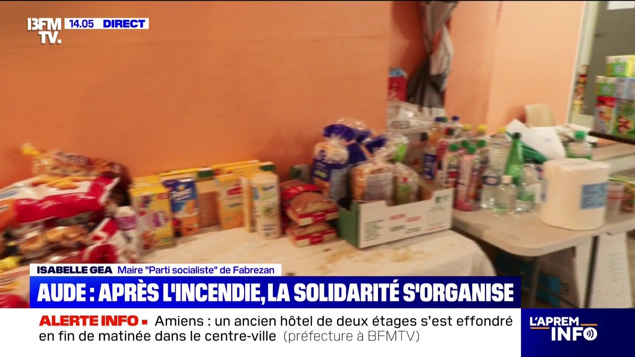 Feu fixé dans l’Aude: à Fabrezan, la salle des fêtes ouverte 24h/24 pour accueillir et nourrir les pompiers mobilisés