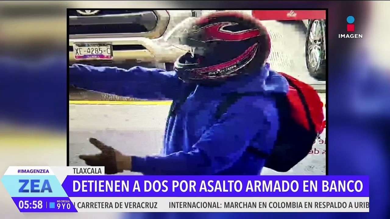 Detienen a dos sujetos por asalto a banco en Tlaxcala | Noticias con Francisco Zea