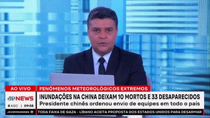 Chuvas na China deixam 10 mortos e 33 desaparecidos