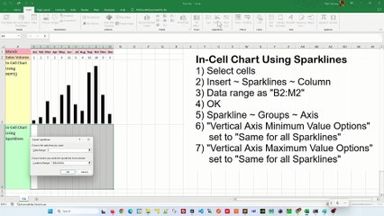 Vertical In-Cell Bar Chart - Excel Tips and Tricks