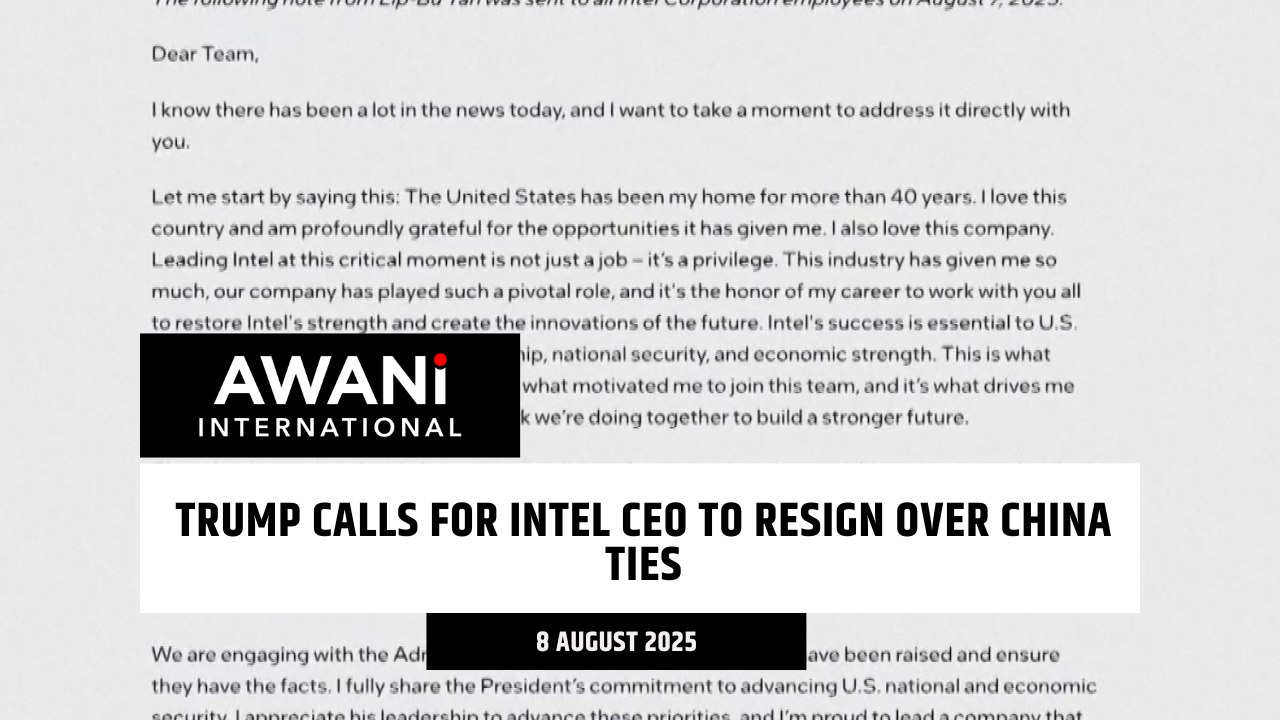 Trump calls for intel CEO to resign over China ties