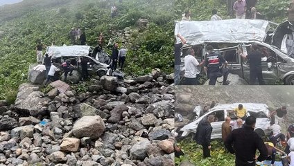 Trabzon’da tur minibüsü uçuruma yuvarlandı: Ölü ve yaralılar var