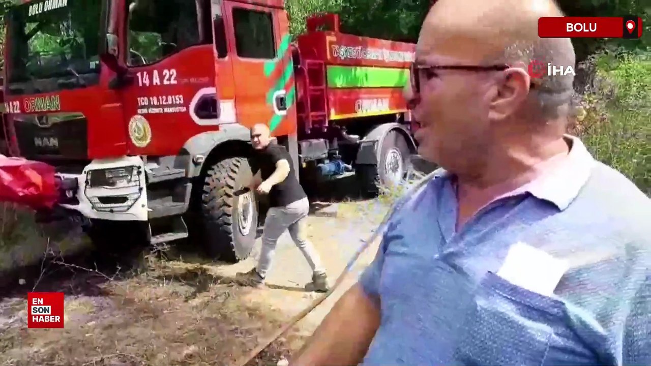 Bolu'da tarlada çıkan yangın, eve ve ormana sıçramadan söndürüldü