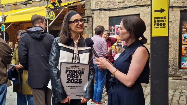 Jade Franks speaks to Jane Bradley after receiving her Scotsman Fringe First Award
